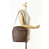 Louis Vuitton Damier Ipanema GM Shoulder Bag N51292 Brown PVC Leather Women's LOUIS VUITTON