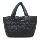 CHANEL Coco Cocoon Tote Bag PM Nylon Women's Black 8610