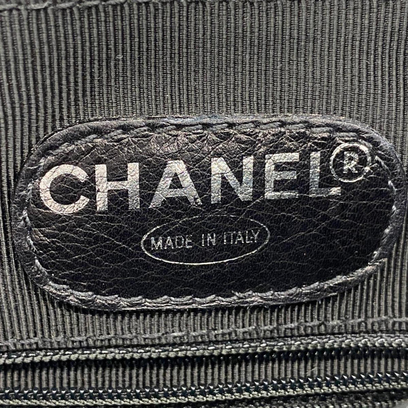 chanel backpack lambskin black ladies