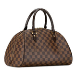 Louis Vuitton Damier Rivera MM Handbag Boston Bag N41434 Ebene Brown PVC Leather Women's LOUIS VUITTON