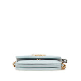 Chanel Matelasse 19 Coco Mark Chain Shoulder Wallet AP1787 Light Blue Lambskin Women's CHANEL