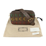 GUCCI Gucci Belt Bag 100th Anniversary Waist 602695 Calf Leather Brown Multicolor Gold Hardware Logo Body Pouch Bum