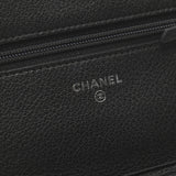 CHANEL Lucky Clover Shoulder Bag Leather Women's Black