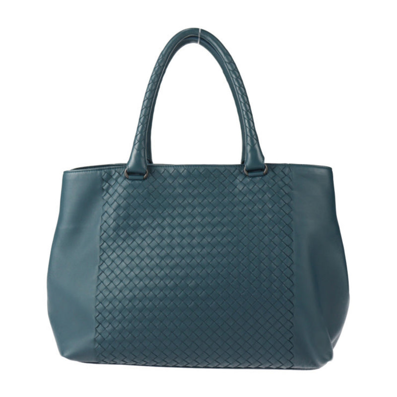 BOTTEGA VENETA Bottega Veneta Intrecciato Tote Bag 428331 Lamb Leather PACIFIC AGED Blue Shoulder