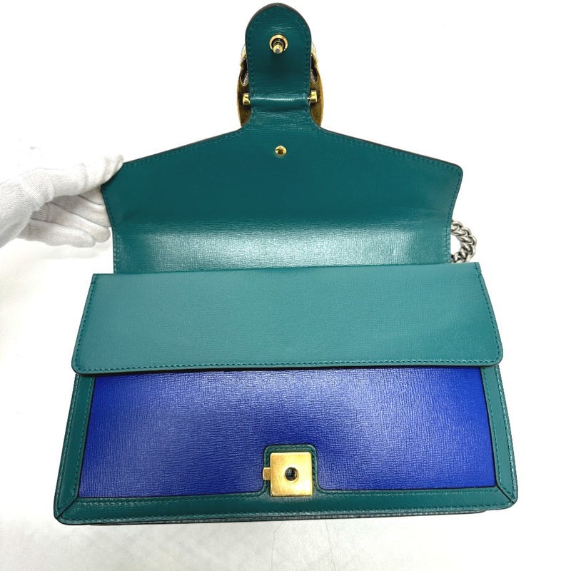 Gucci 400249 Bicolor Chain shoulder Shoulder Bag blue Green