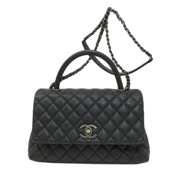 CHANEL Matelasse Handbag Caviar Skin Women's