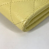 Chanel Long wallet Two fold Long Wallet yellow