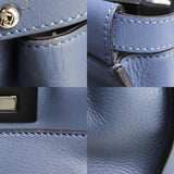 FENDI Peekaboo Regular 2-Way Shoulder Bag Blue 8BN290 Women's