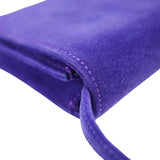 Hermes Dobris Shoulder Clutch Bag Purple 〇S Engraved Suede 0058HERMES Strap