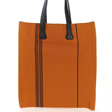 Hermes Tote Bag Potamos Cabas GM Orange Black Canvas Leather Unisex Women's Men's HERMES bag orange black