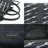 BALENCIAGA Handbag Shoulder Bag Trade XS Canvas Black/White Silver Unisex