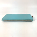 Hermes Azap Long Long wallet Zip Around Long Wallet Blue Atoll blue pink