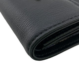 CHANEL Coco Mark Billfold Tri-fold Wallet Black Women's