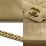 CHANEL Shoulder Bag Matelasse Leather/Metal Beige/Gold Women's e58484a