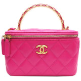 Chanel Vanity Women's Shoulder Bag AP1341 Lambskin Eo Pink