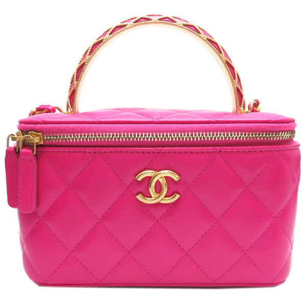 Chanel Vanity Women's Shoulder Bag AP1341 Lambskin Eo Pink