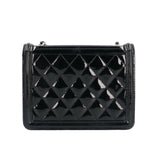 Chanel Boy Shoulder Bag Enamel Black Women's CHANEL