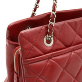 CHANEL Matelasse Caviar Skin Coco Mark Chain Tote Bag Shoulder Leather Red A67294