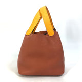 Hermes Bicolor Bag Tote Bag Hand Bag Brown x orange Based