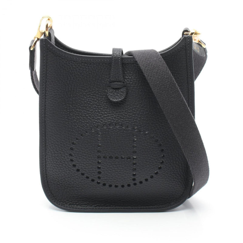 Hermes HERMES Evelyn TPM Cabane Shoulder Bag Taurillon Clemence Women's Black