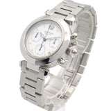 Cartier Pasha C Chrono Watch Stainless Steel Boys White W31039M7