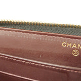 Chanel Long Wallet Matelasse Caviar Skin Black Women's