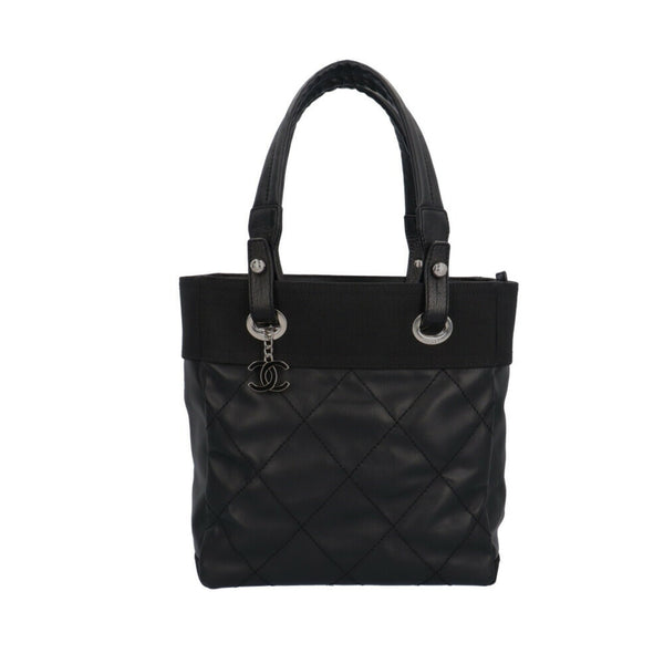 Chanel Tote PM Paris Biarritz Bag Canvas A34208 Black Women's CHANEL