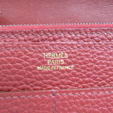 Hermes Dogon Duo GM P stamp Togo Red Bi-fold long wallet 0008HERMES