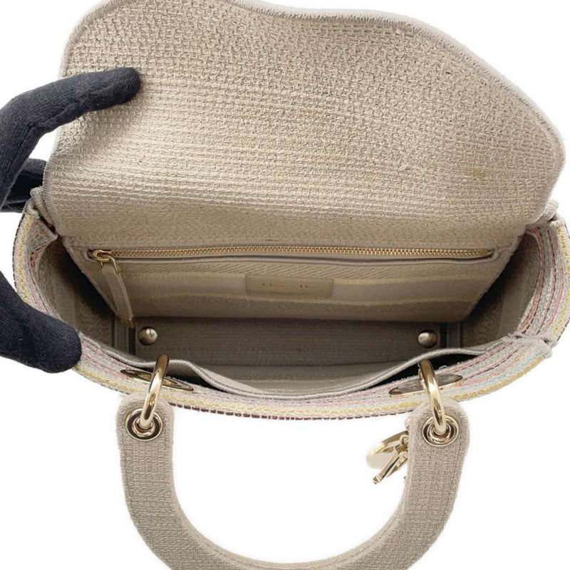 Christian Dior handbag Lady D-Lite canvas 2-way shoulder bag