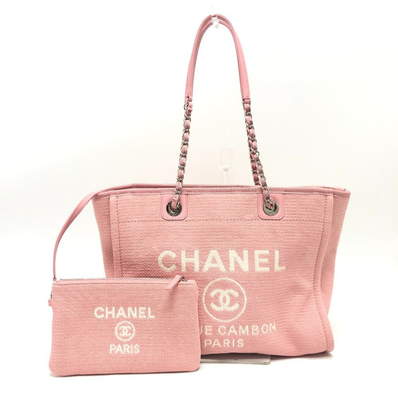 CHANEL AS3257 Deauville Bag Shoulder Canvas Women's Pink