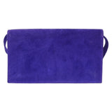 Hermes Dobris Shoulder Clutch Bag Purple 〇S Engraved Suede 0058HERMES Strap