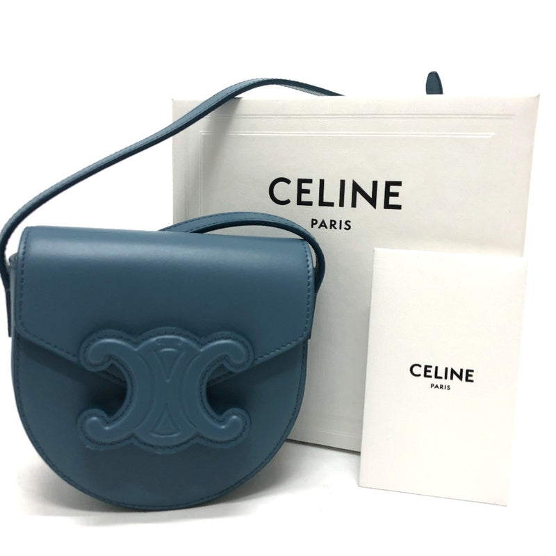 CELINE Triomphe Shoulder Bag blue