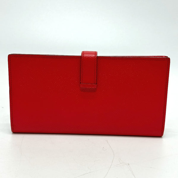 Hermes HHardware 2-fold long wallet Long Wallet Rouge tomato Red