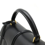 CELINE 16 Seize One Handle Handbag Shoulder Bag Calfskin Black 197983