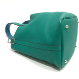 Hermes Bag Hand Bag Vervelon Green SilverHardware