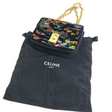 CELINE Small C Bag Chain Shoulder Bag Black x Multicolore