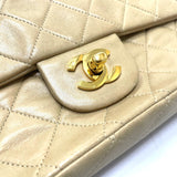 Chanel A01112 CC Mark Chain shoulder Shoulder Bag Beige GoldHardware