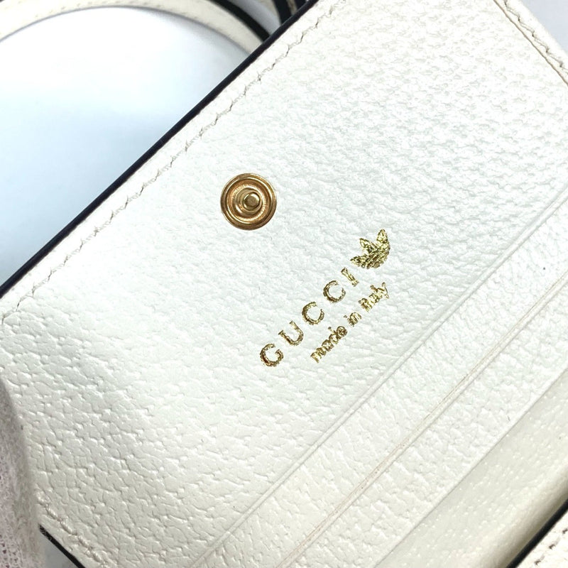 Gucci 702248 adidas adidas collaboration Shoulder Bag Crossbody Folded wallet White Black