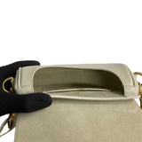 Christian Dior Bobby Small CD Hardware Box Calf Leather Shoulder Bag White 10920