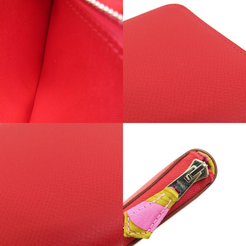 Hermes Azap Silk In Red Long Wallet Epson Ladies HERMES