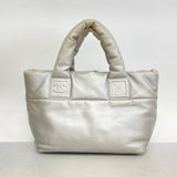 Chanel Tote Bag Coco Cocoon Leather Grey Women's