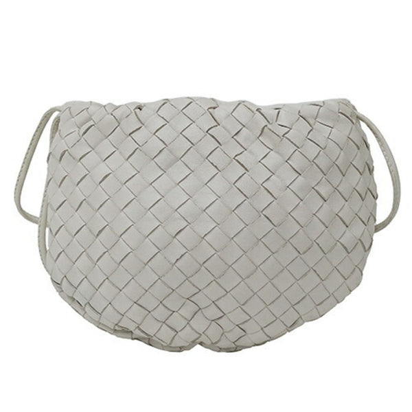 Bottega Veneta Women's Intrecciato Shoulder Bag Leather The Valve White Compact