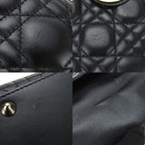 Christian Dior Handbag Shoulder Lady Cannage My ABC MY Small Lambskin Leather Black Women's hand bag black leather small