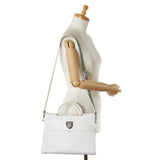 Christian Dior Dior DiorEver Handbag Shoulder Bag White Leather Women's