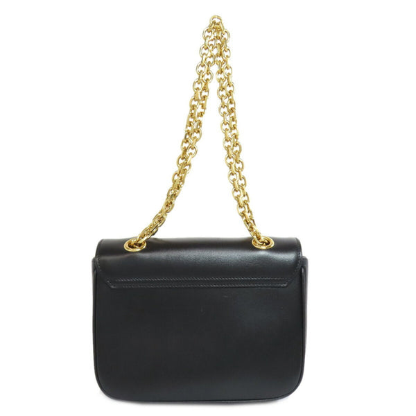 CELINE Chain Shoulder Bag Leather Women's