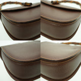 Gucci Bamboo Shoulder Handbag Leather Brown 0041GUCCI with shoulder strap 6B0041IEZ6