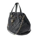 CHANEL Chanel Bag Handbag Lambskin Black Matelasse Coco Mark Shoulder Tote Quilted