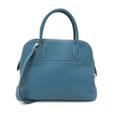 Hermes 2WAY bag Hand Bag Blue gene blue SilverHardware