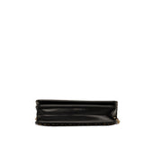 Chanel Women's Suede Chain/Shoulder Wallet Black