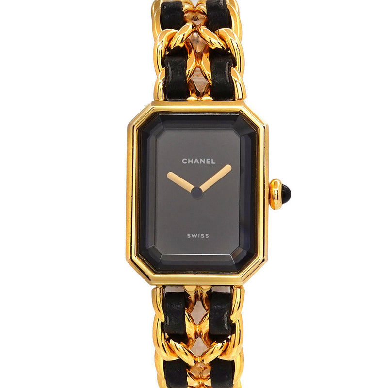 CHANEL Premiere S size H0001 Ladies watch Black Gold Quartz